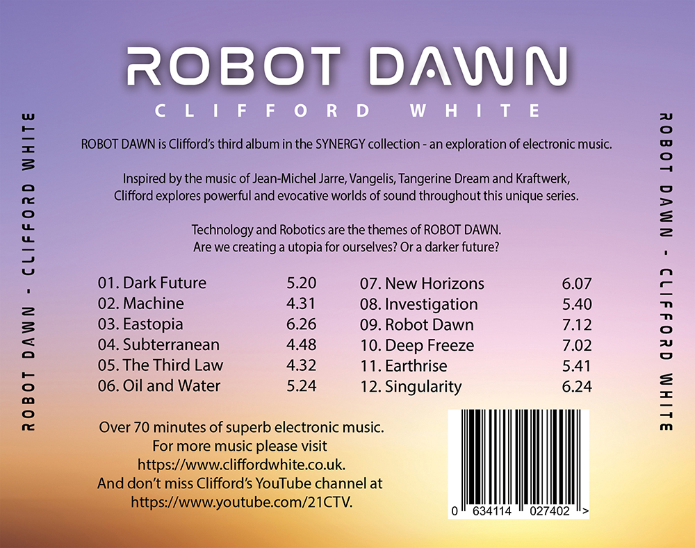 Robot Dawn by Clifford White - Inlay